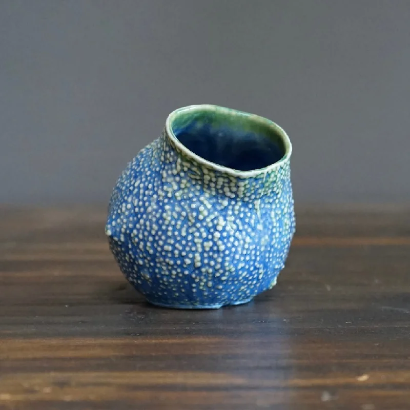 Woven hemp storage bin-Blue Caviar Bud Vase #LK788C