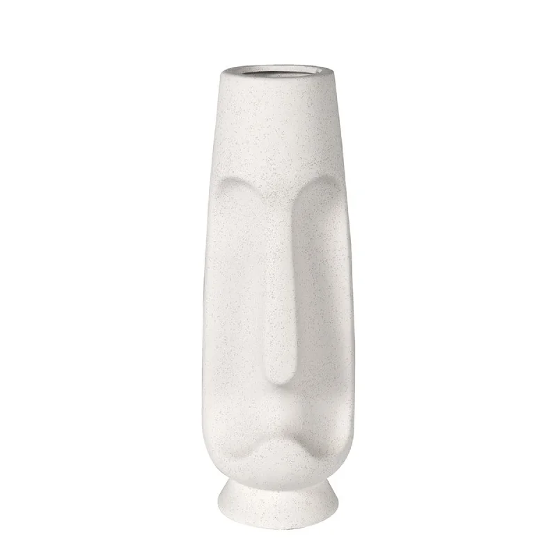 Ceramic daffodil planter-Face - Cream Ceramic Vase