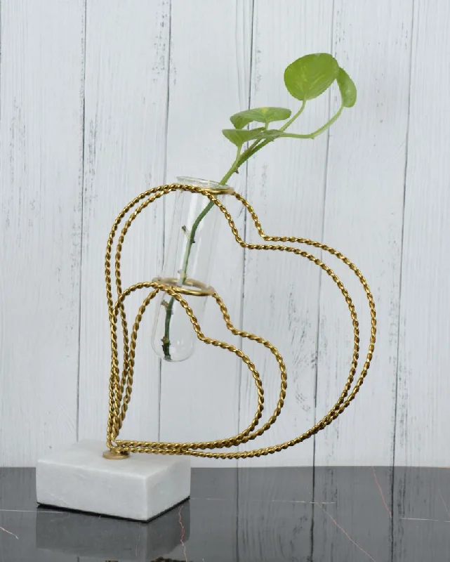 Crystal wave pendant lamp-Gleaming Iron Heart Budvase Planter