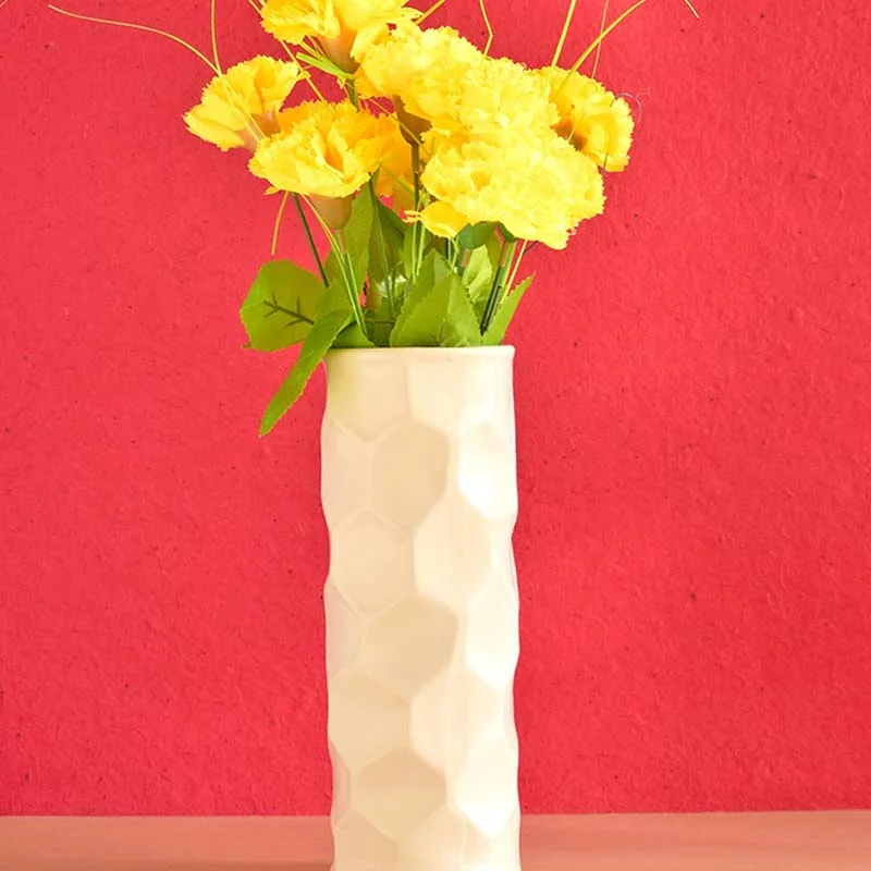 Industrial zinc floor lamp-Honeycomb Pattern Vase