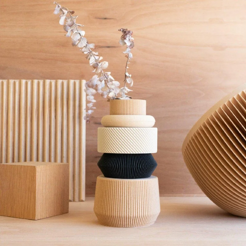 Woven reed storage box-Unique Modular Vase - MERLBOURNE