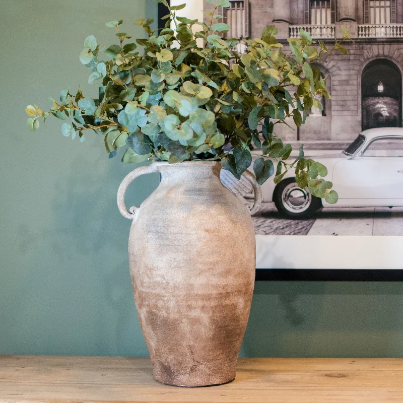 Ceramic peony pot-Mottled Effect Rustic Ceramic Vase 50cm