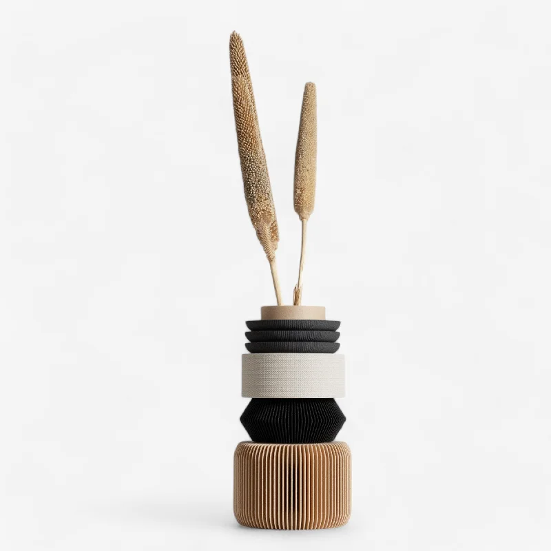 Woven hemp storage basket-Modular Vase NU 02