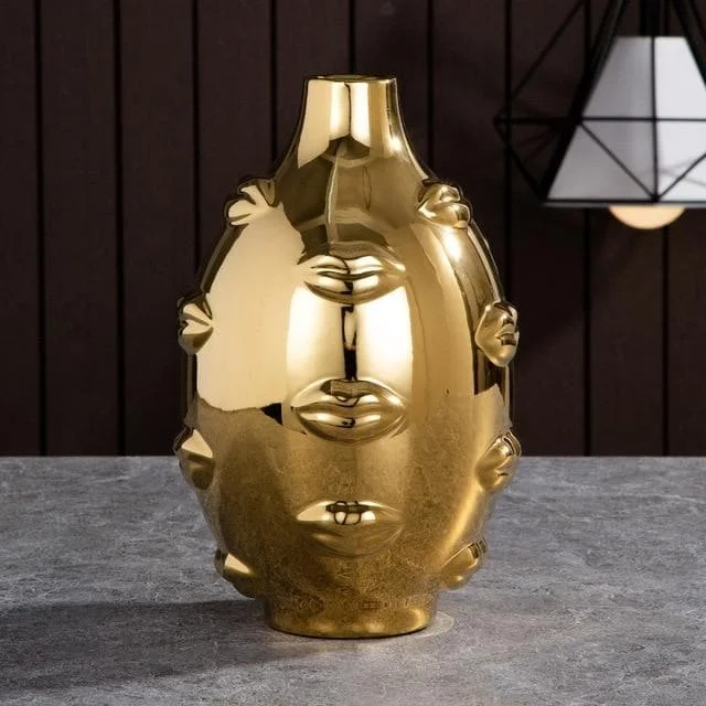 Gold Kiss Vase