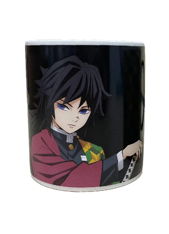 Matte orange ceramic mug-Demon Slayer- Hashira Giyu Tomioka Heat Reactive Mug