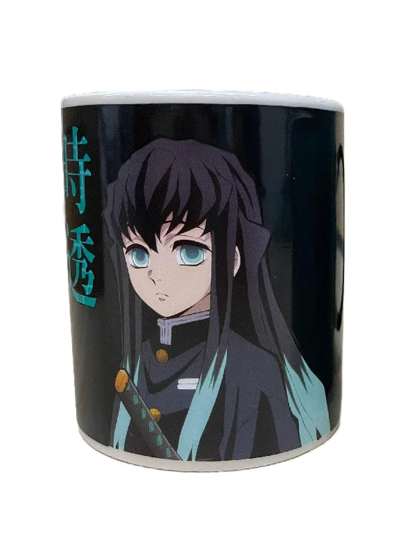 Retro striped travel cup-Demon Slayer - Hashira Muichiro Tokito Heat Reactive Mug