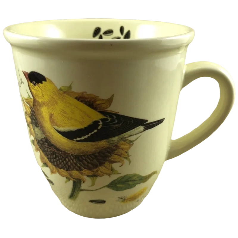 Non-breakable steel tumbler-American Goldfinch Mug CJ Wildlife