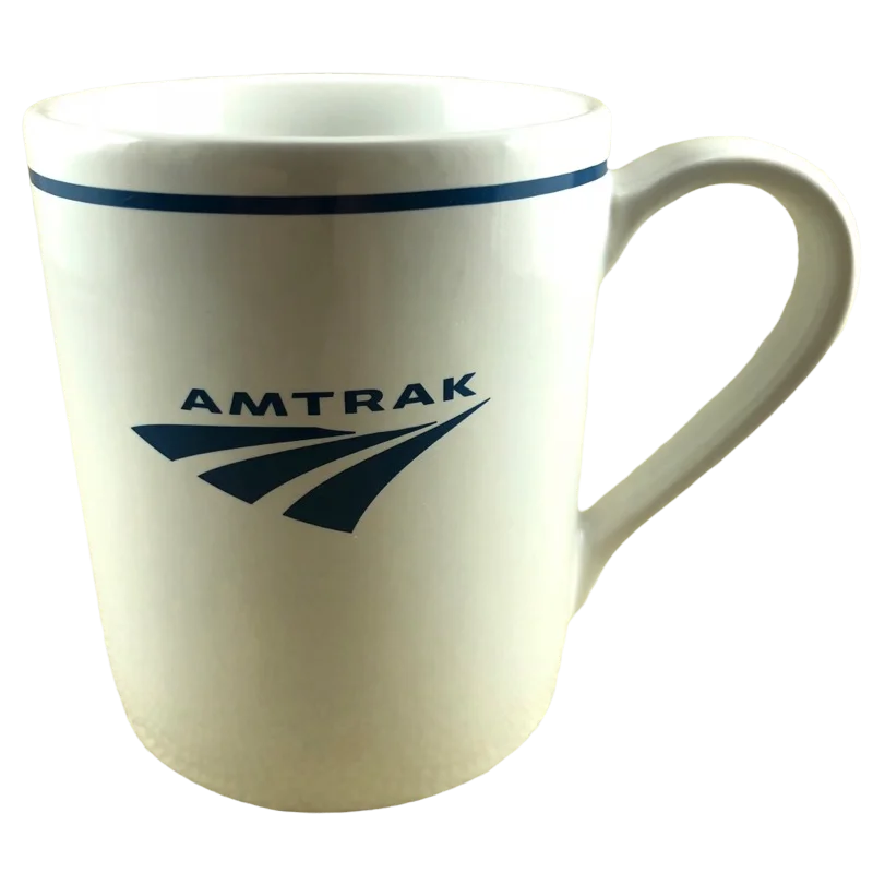 Portable folding bamboo mug-Amtrak Logo Mug Corelle