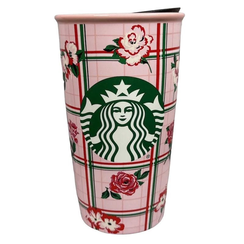 Gradient frosted mug-Ban.do Plaid Roses 12oz Tumbler Starbucks