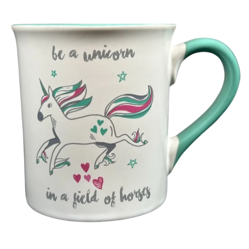 Glittery frosted glass mug-Be A Unicorn In A Field Of Horses Love Your Mug