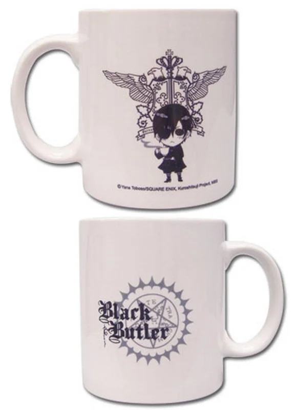 Handcrafted stoneware tumbler-Black Butler - Icon Mug