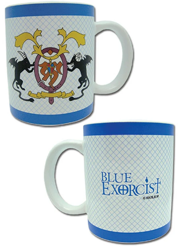 Retro striped travel cup-Blue Exorcist-True Cross Order Mug