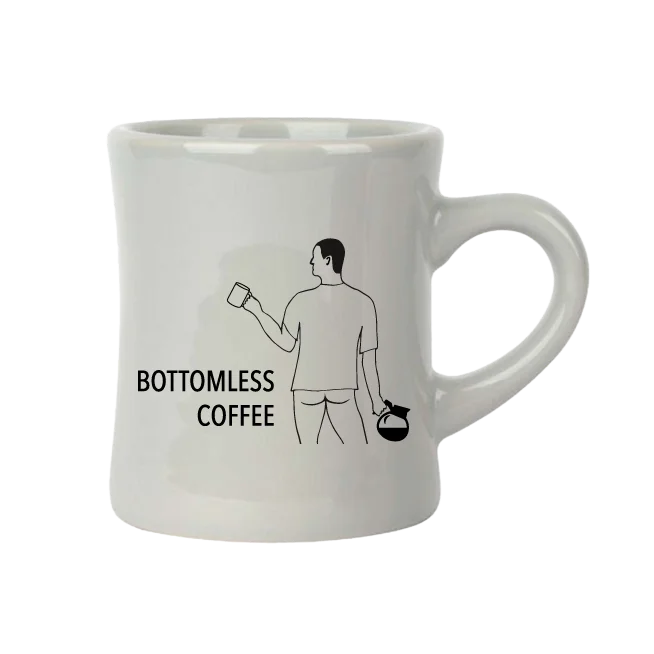 Engraved pet ceramic cup-Bottomless Coffee Mug