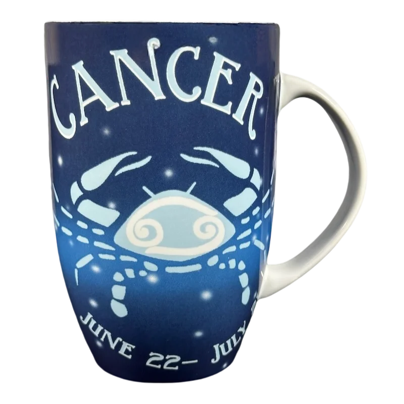 Textured pottery coffee tumbler-CANCER Tall Zodiac What's Your Sign Mug Coventry