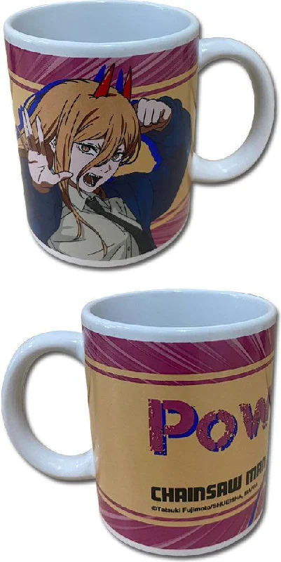 Iridescent bamboo coffee mug-CHAINSAW MAN - POWER & MEOWY MUG