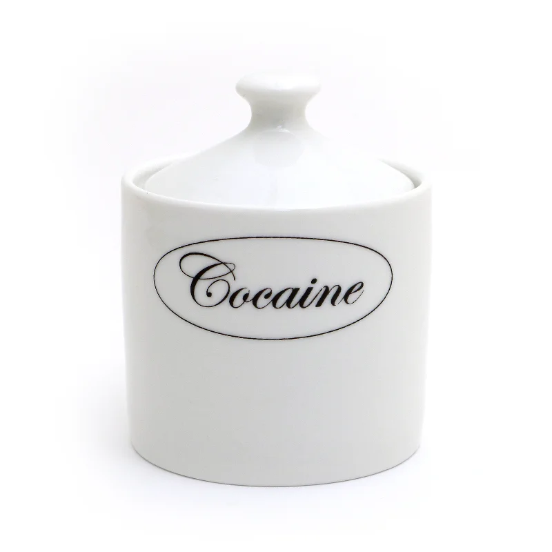 Durable tin travel mug-Cocaine Sugar Bowl