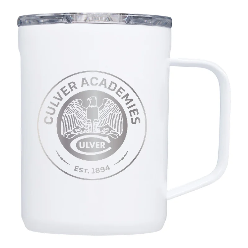 Modern clear ceramic mug-Corkcicle Mug White - 16oz