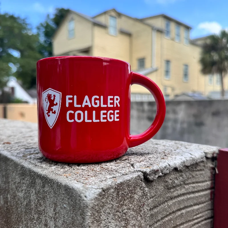 Compact bamboo travel tumbler-Crimson Flagler College Cora Mug