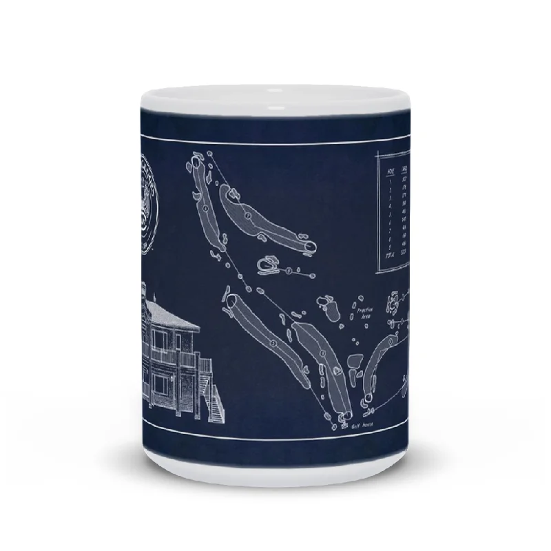 Vacuum-sealed steel coffee mug-Culver Academies Golf Course Design 15oz Mug