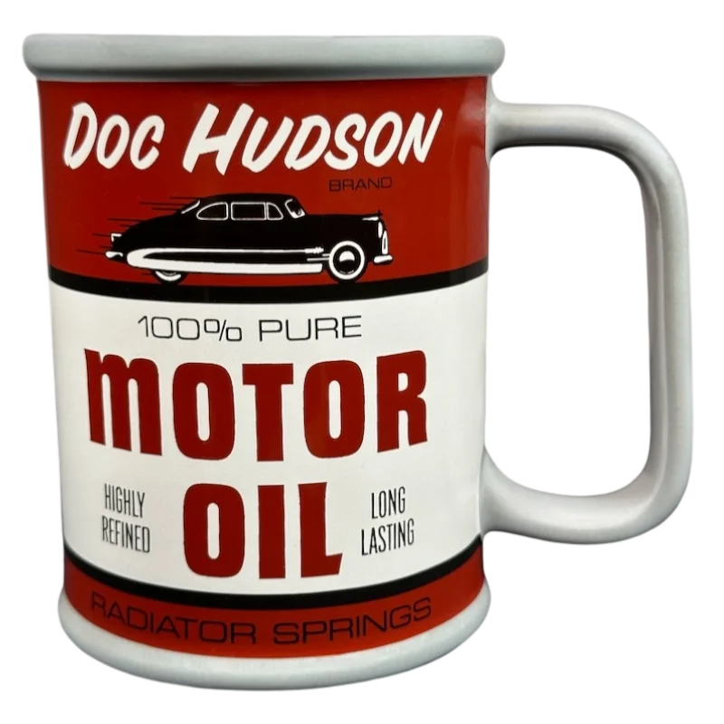 Custom pattern tumbler-Doc Hudson 100% Pure Motor Oil Radiator Springs Cars Mug Pixar Disney Store