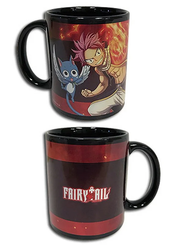 Double-layer glass coffee tumbler-Fairy Tail S7 - Natsu Dragneel & Happy Mug