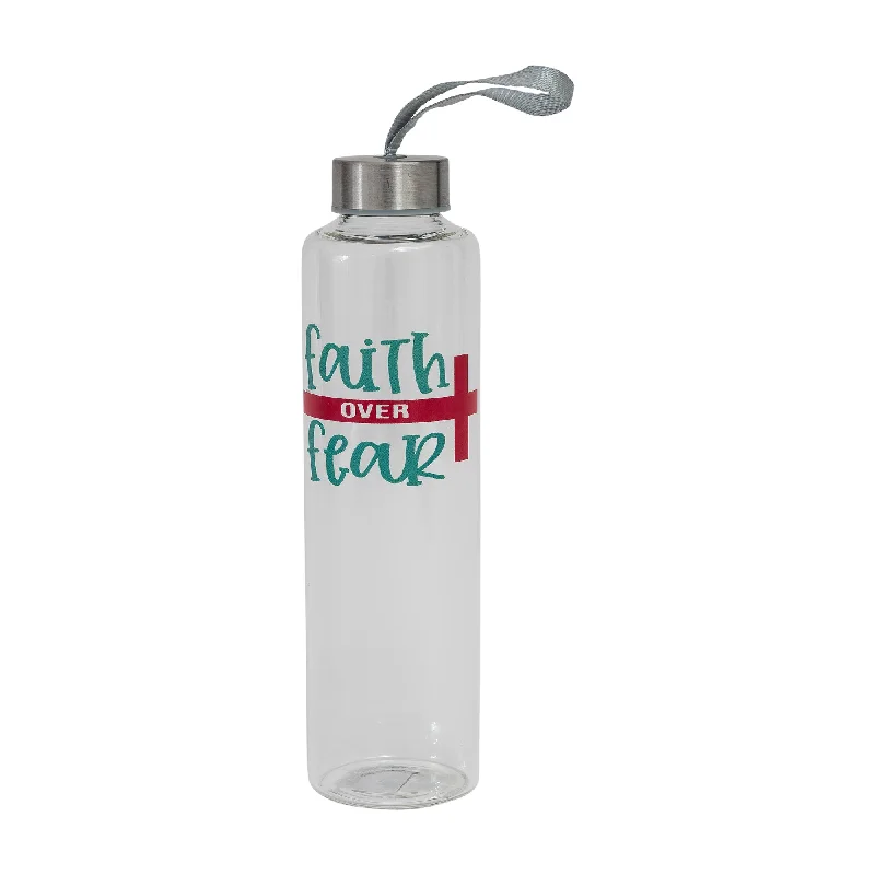 Leak-proof frosted mug-Faith Over Fear Water Bottle