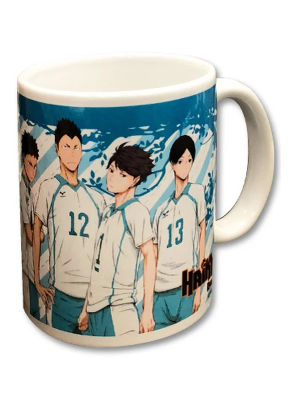 Anti-spill stoneware mug-Haikyu!! S2 - Aoba Johsai Group Mug