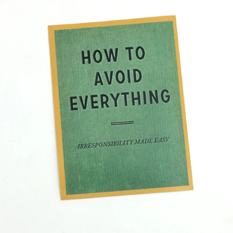 Rustic clay drinking cup-How To Avoid Everything book cover sticker, large sticker