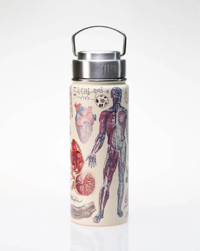 Sleek blue glass cup-Human Anatomy 18 oz Steel Bottle