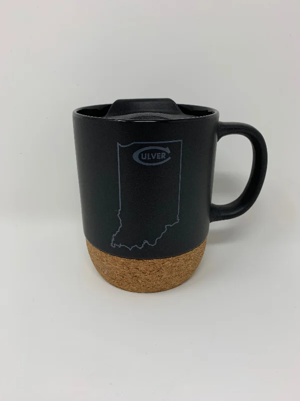 Eco-friendly hemp tumbler-Culver Indiana Black Corky Culver Mug - 14oz