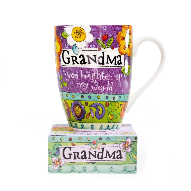 Double-layer glass coffee tumbler-"Grandma" Mug and Notepad Gift Set