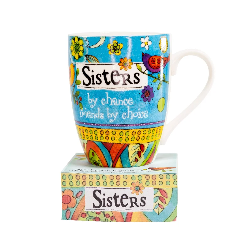 Handcrafted stoneware tumbler-"Sister" Mug with Notepad Gift Set