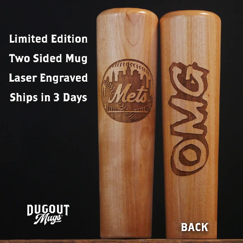 Lightweight copper tumbler-LIMITED EDITION - 2 Sided Mets/OMG Dugout Mug® | Baseball Bat Mug