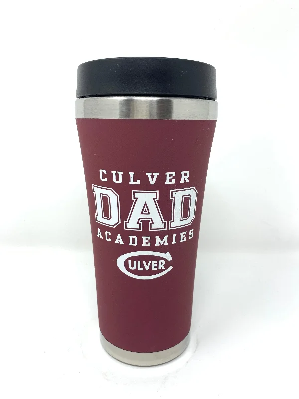 Non-breakable travel cup-Parent JV Travel Tumbler Dad - 16oz - Maroon