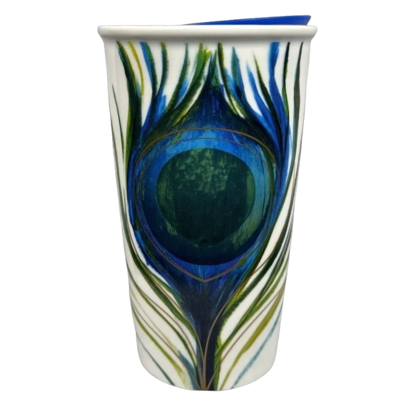 Lightweight frosted mug-Peacock Feather 12oz Tumbler 2015 Starbucks