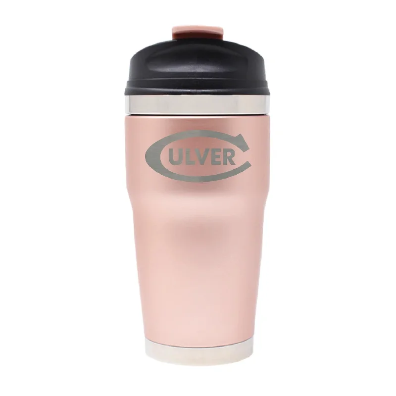 Spill-proof steel travel cup-Retro Wave Tumbler - Rose Gold - 12oz