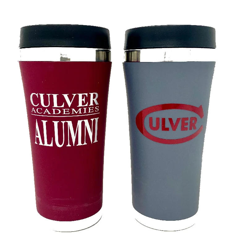 Glittery frosted glass mug-Boxed Set  of JV Travel Alumni & Culver C Logo Tumblers - 16oz