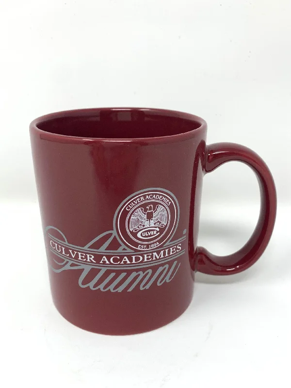 Shatter-resistant glass tumbler-Alumni Ceramic Maroon Mug - 11oz