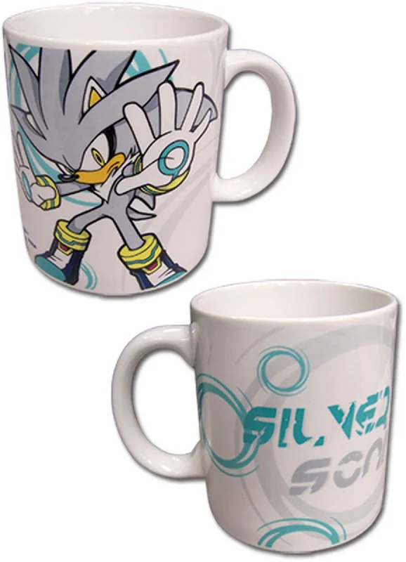 Compact stainless travel mug-Sonic Hedgehog - Silver The Hedgehog Mug