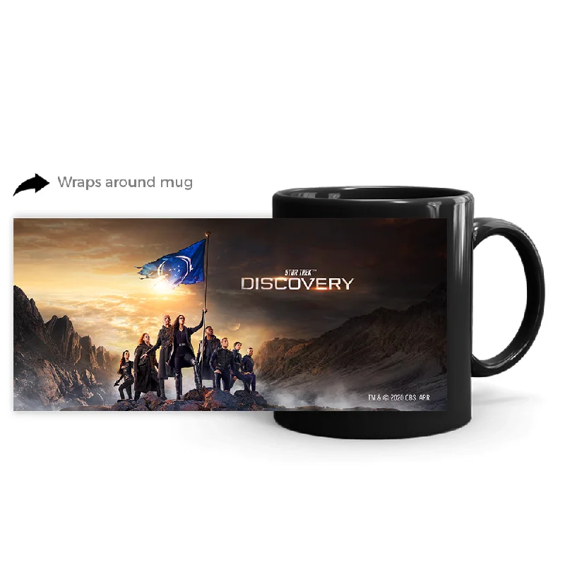 Reusable clay coffee cup-Star Trek: Discovery Season 3 Keyart Black Mug