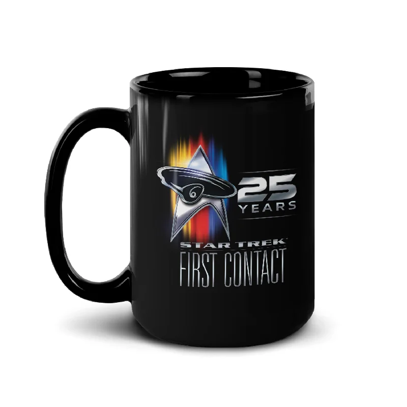 Insulated herbal tea tumbler-Star Trek: First Contact 25th Anniversary Black Mug