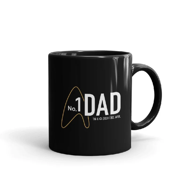 Reusable tin coffee mug-Star Trek: Picard No.1 Dad Black Mug