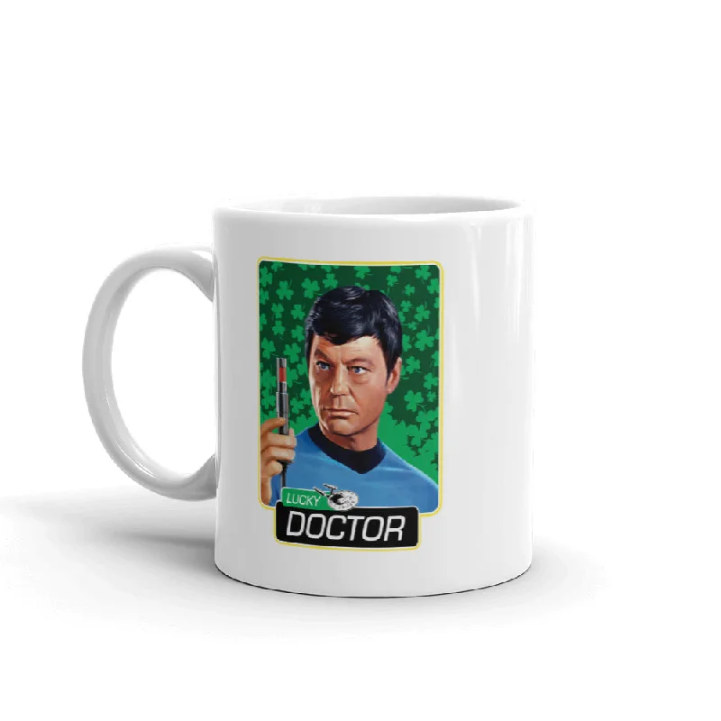 Spill-proof steel travel cup-Star Trek: The Original Series Lucky Doctor White Mug