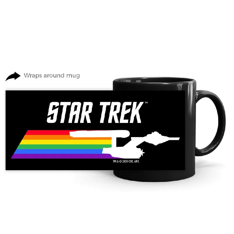 Anti-leak silicone travel mug-Star Trek: The Original Series Pride Enterprise Black Mug