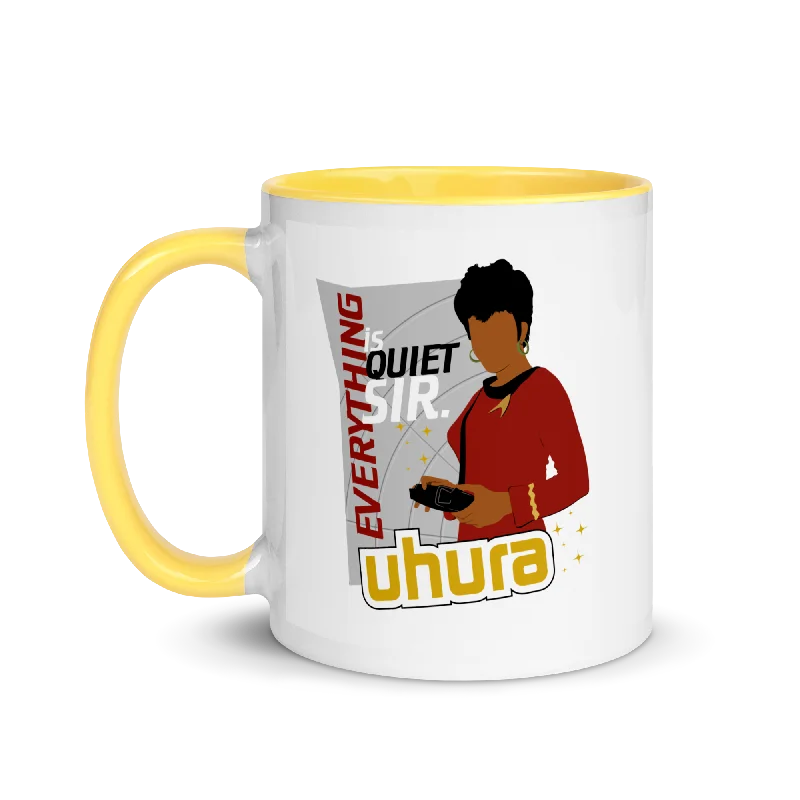 Matte white glass mug-Star Trek: The Original Series Uhura Two-Tone Mug