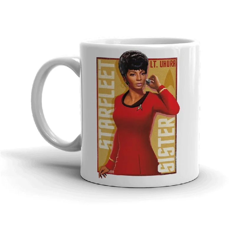 Gradient glass sipping mug-Star Trek: The Original Series Uhura Starfleet Sister White Mug