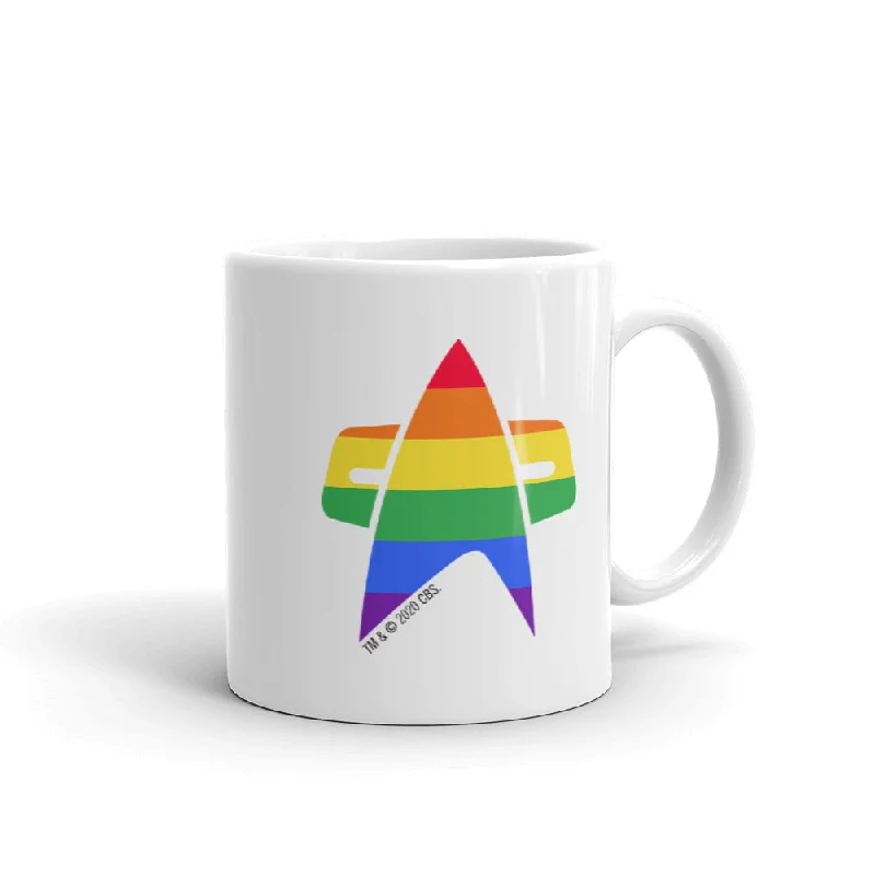 Double-insulated glass mug-Star Trek: Voyager Pride Delta White Mug