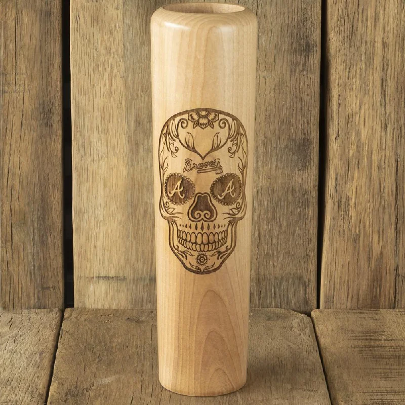 Sustainable rice fiber mug-Atlanta Braves Sugar Skull Dugout Mug® | Baseball Bat Mug