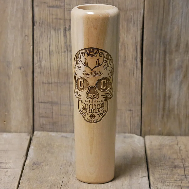 Non-slip steel sipping cup-Cleveland Guardians Sugar Skull Dugout Mug® | Baseball Bat Mug