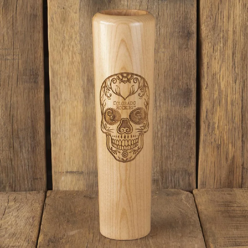 Simple frosted tumbler-Colorado Rockies Sugar Skull Dugout Mug® | Baseball Bat Mug